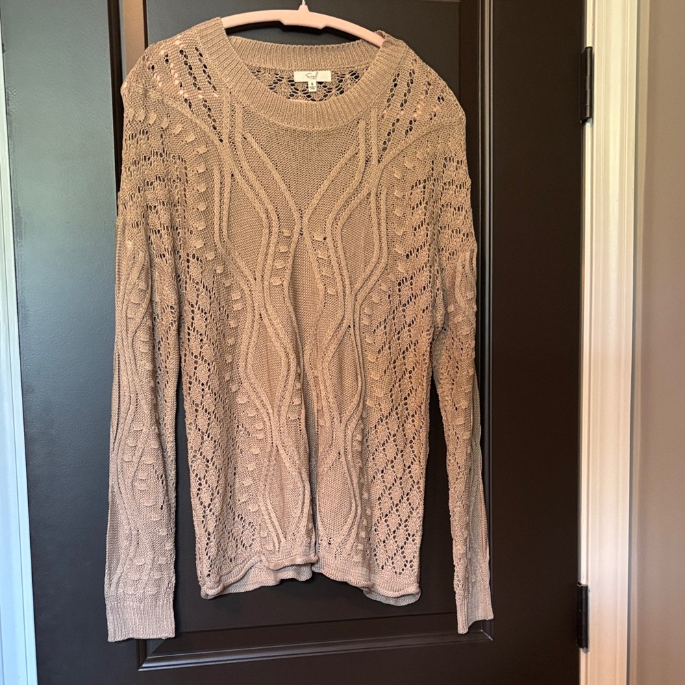 NWT Easel S Cable Knit Sweater in Beige